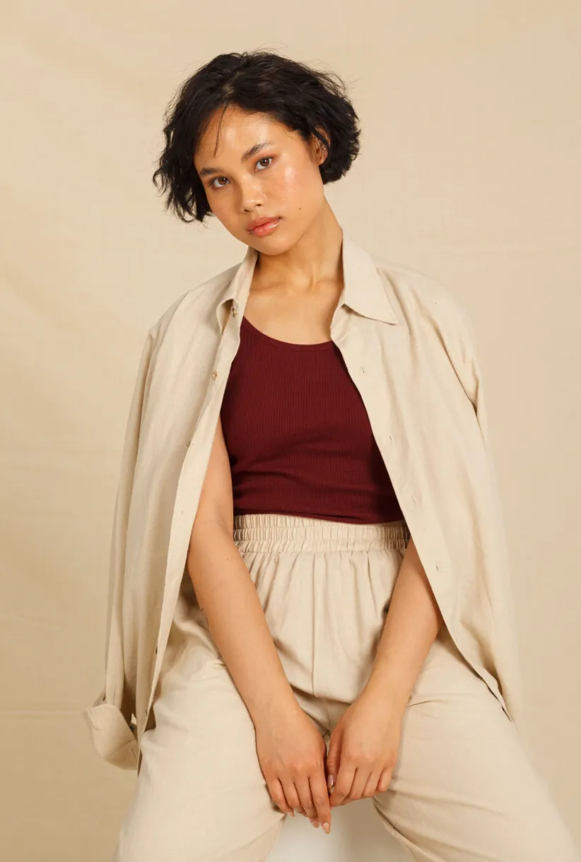 Relaxed Linen Button Down Shirt