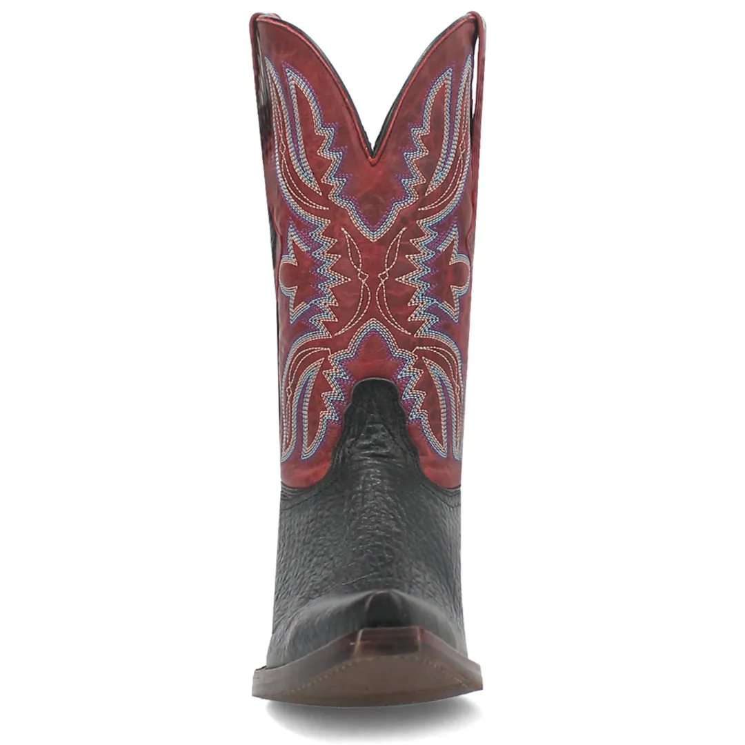 Rio Lobo Leather Boot - Black/Burgundy - DI154-BK