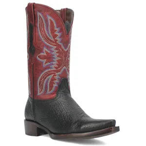 Rio Lobo Leather Boot - Black/Burgundy - DI154-BK