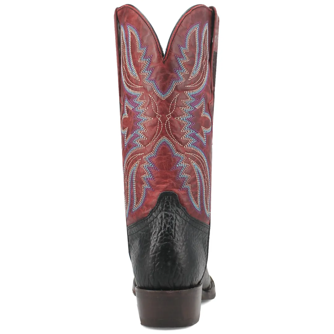 Rio Lobo Leather Boot - Black/Burgundy - DI154-BK