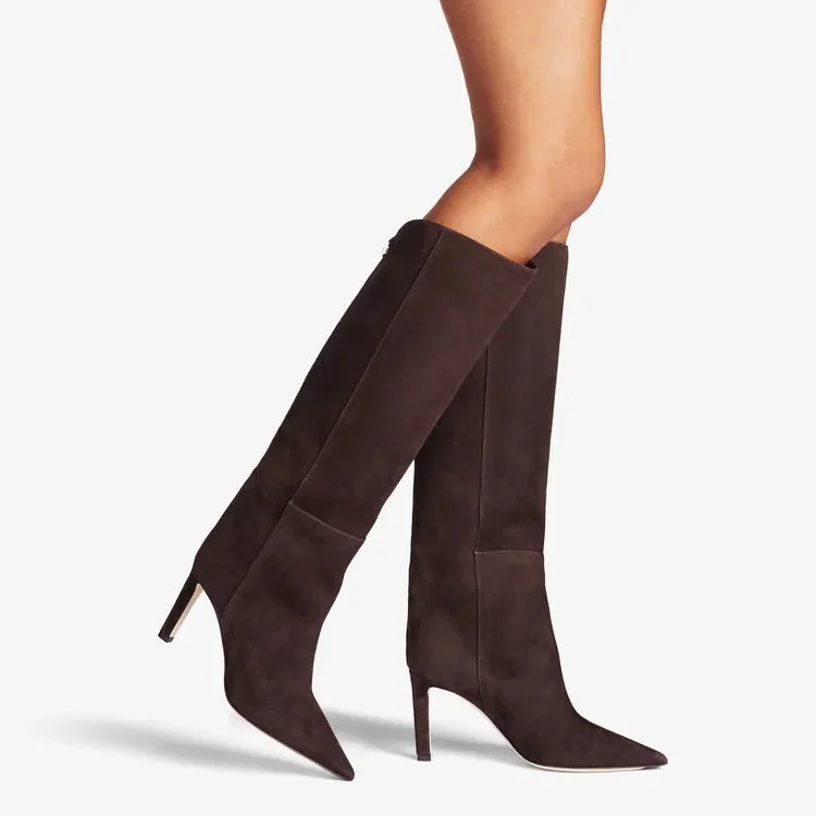 SADIE | Eco-Suede Knee-High Boots