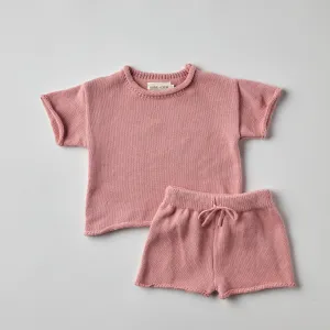 Saylor Knit Set in Pink