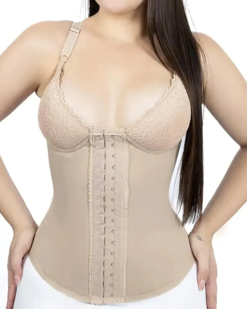 Seamless Satin 18 Steel Bone Corset Vest Lace Cups Bustier Top