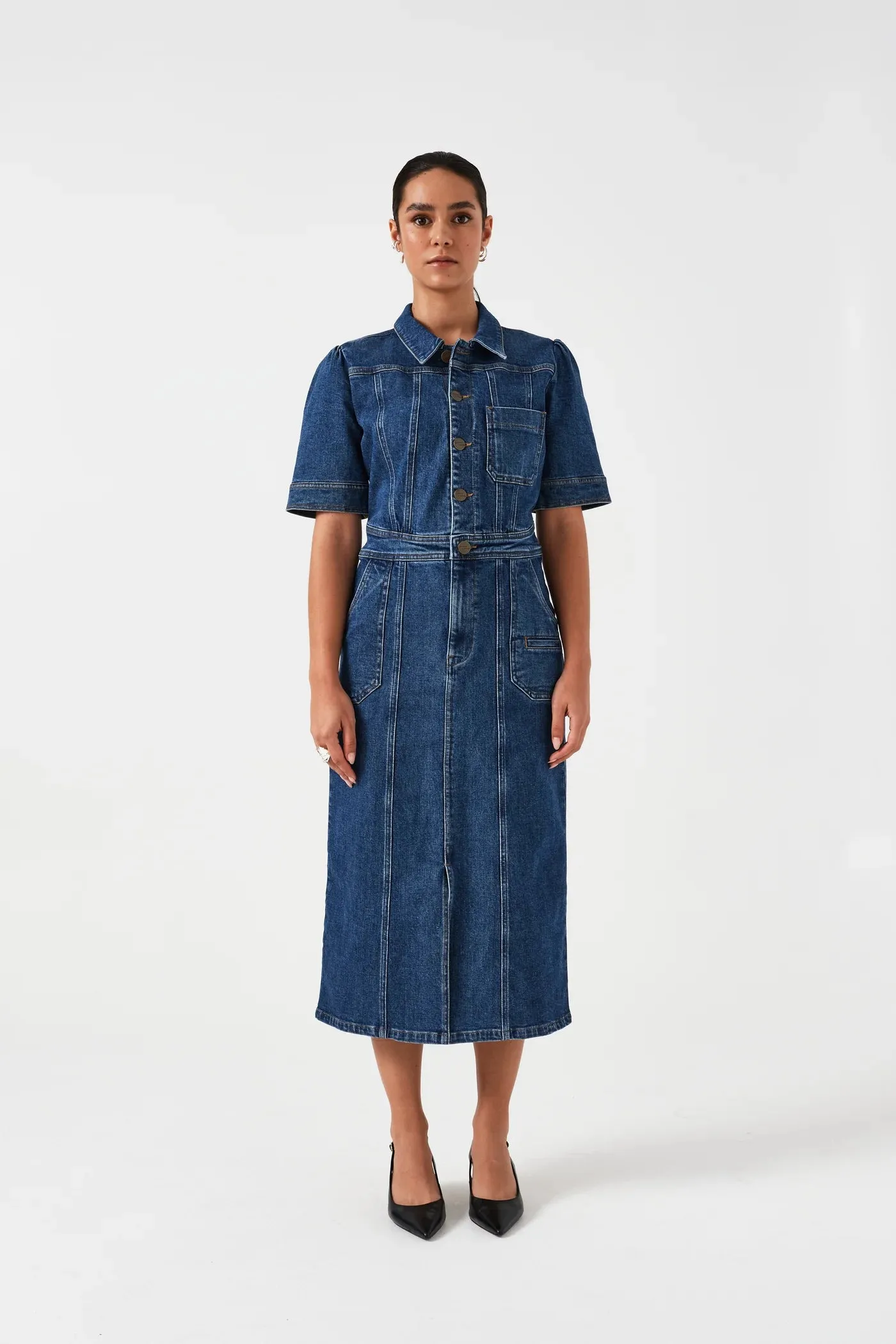 seventy   mochi Maddox denim dress Idaho Vintage