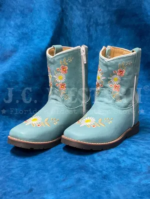 Smoky Mountain 3426T Kids Autry Western Boot Turquoise