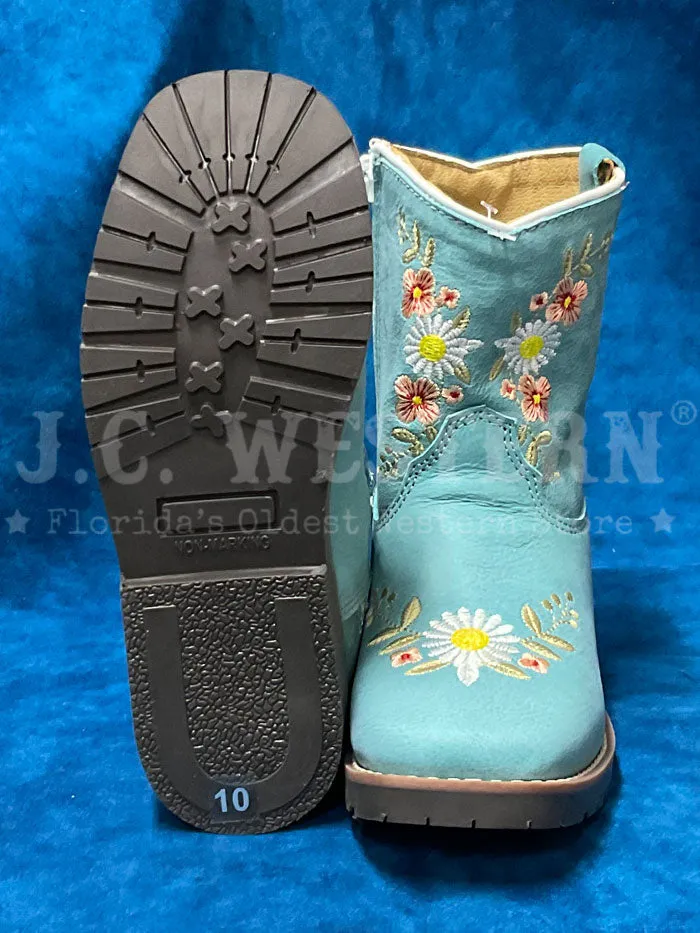Smoky Mountain 3426T Kids Autry Western Boot Turquoise