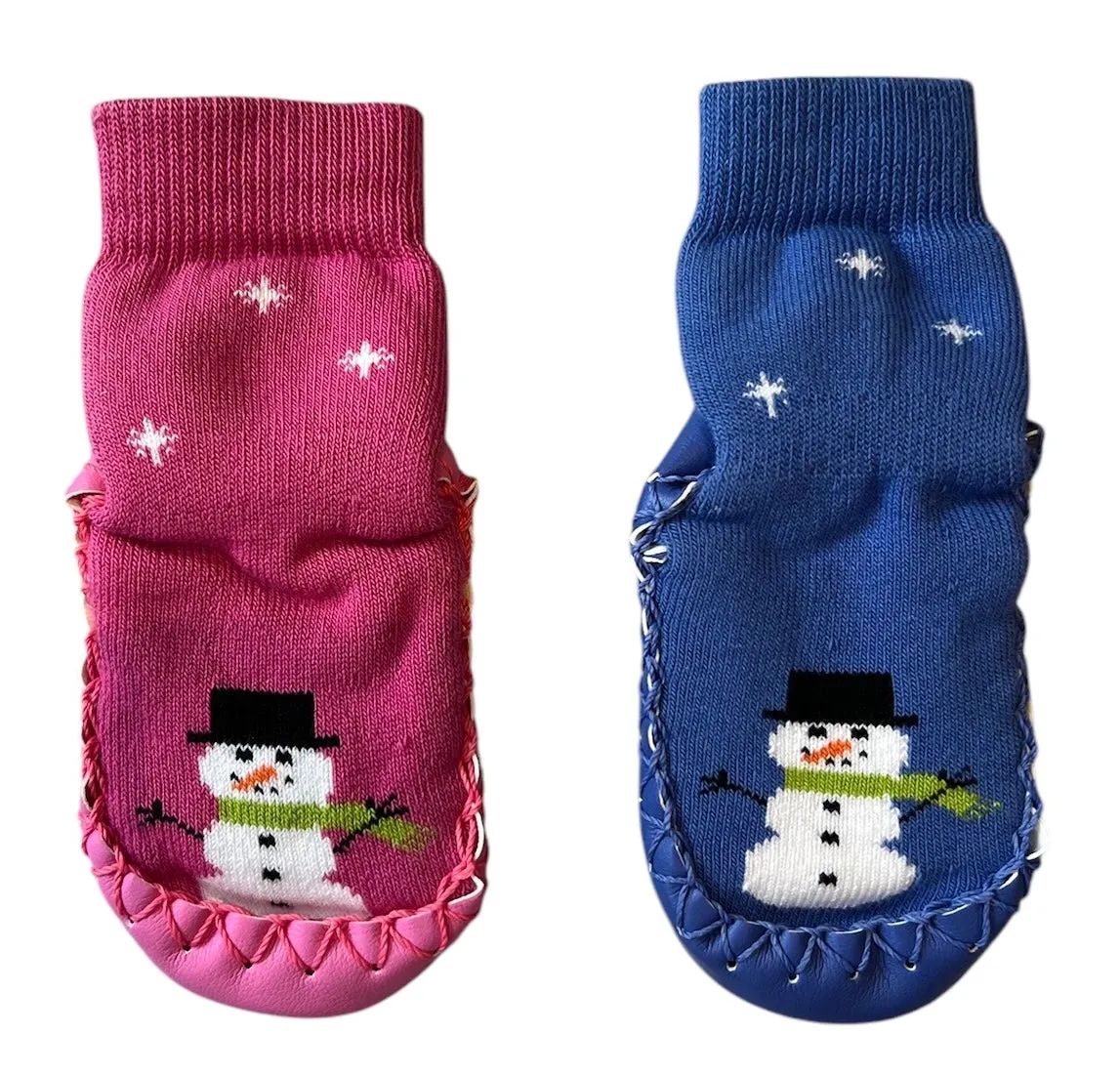 Snowman Slipper Sock Moccasins