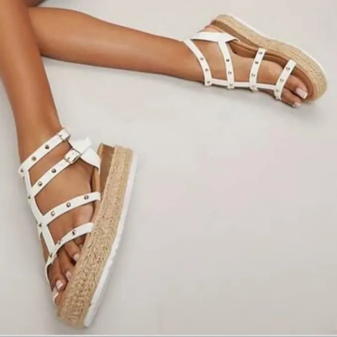 Soda White Platform Sandals