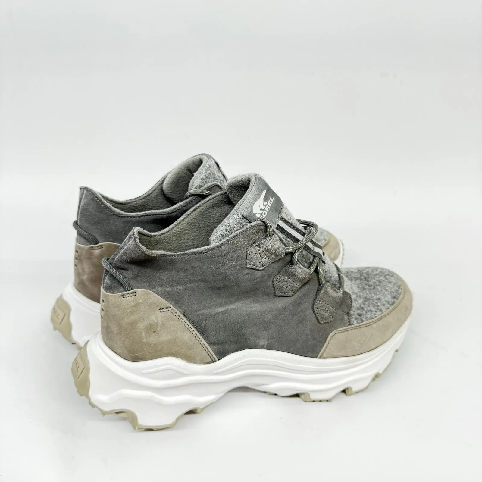 Sorel Women's Kinetic™ Breakthru Caribou Sneaker Boot - Grey, New with Imperfection, No Box, Size 11