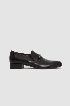 Strap Loafers Italian Lambskin Black