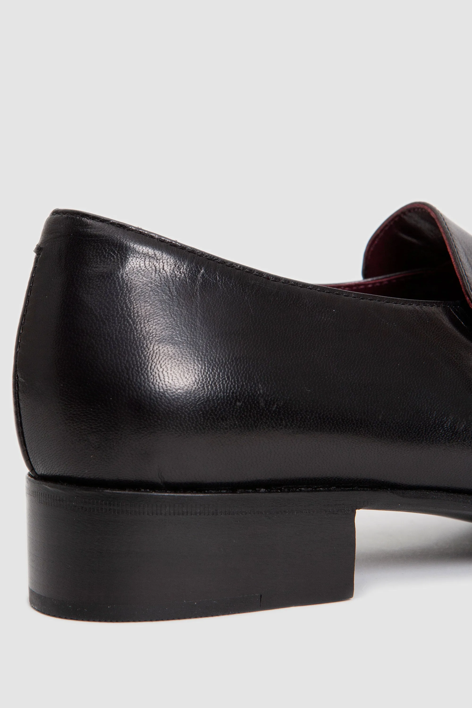 Strap Loafers Italian Lambskin Black