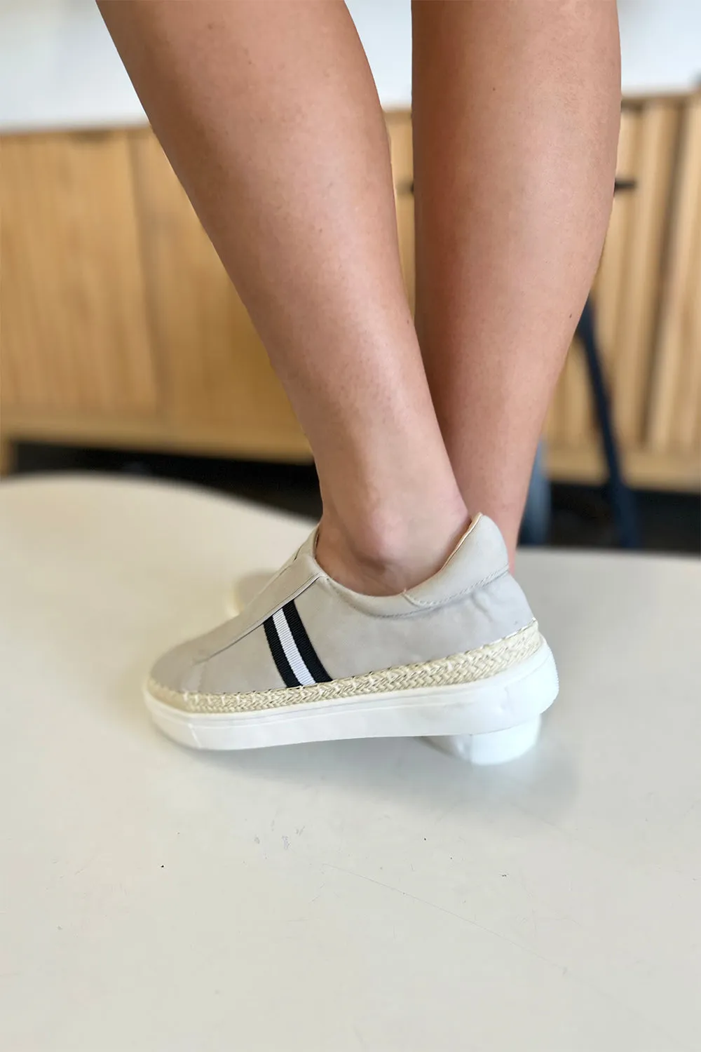 Striped Slip On Sneakers