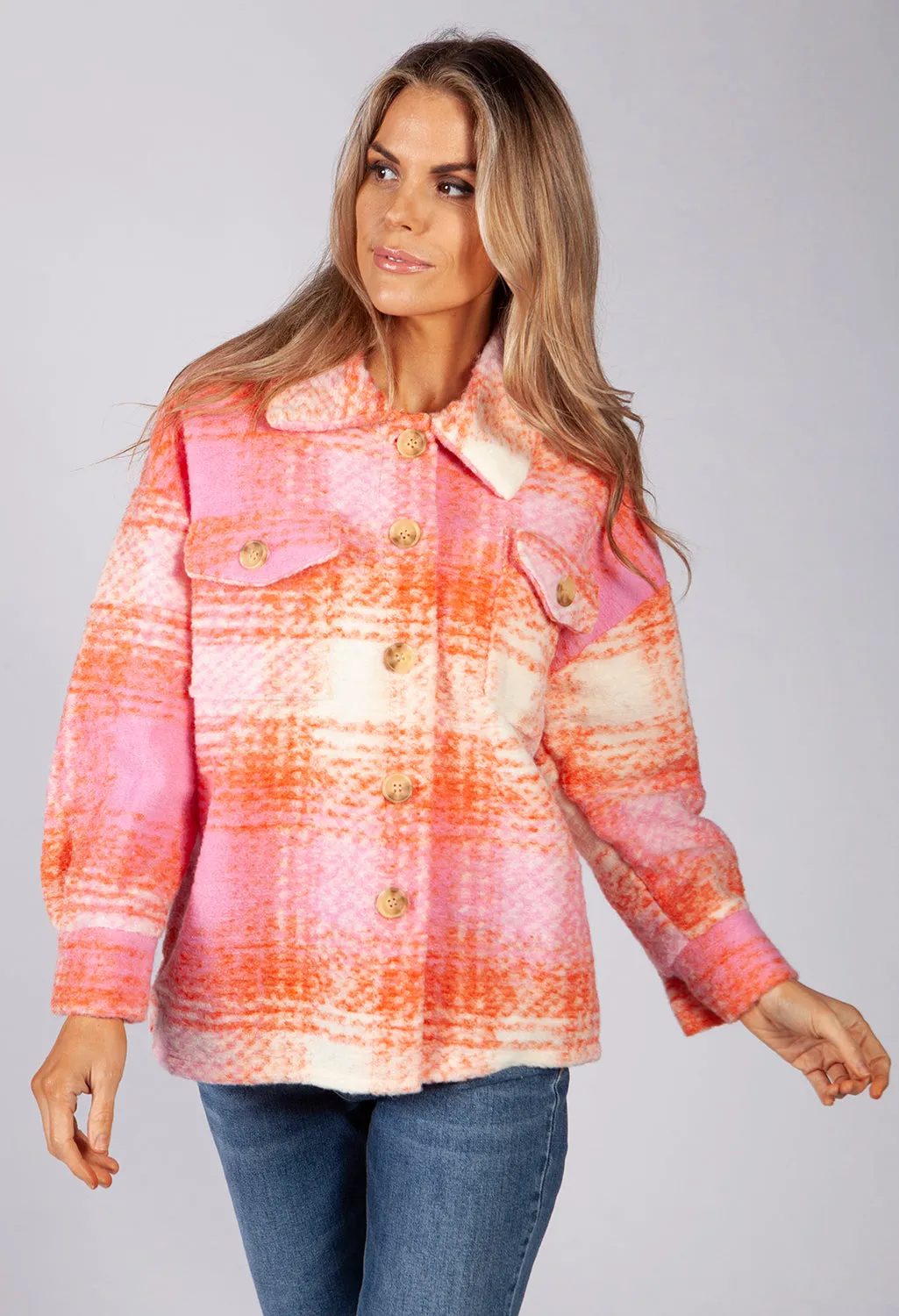 Sunset Orange Wool Jacket