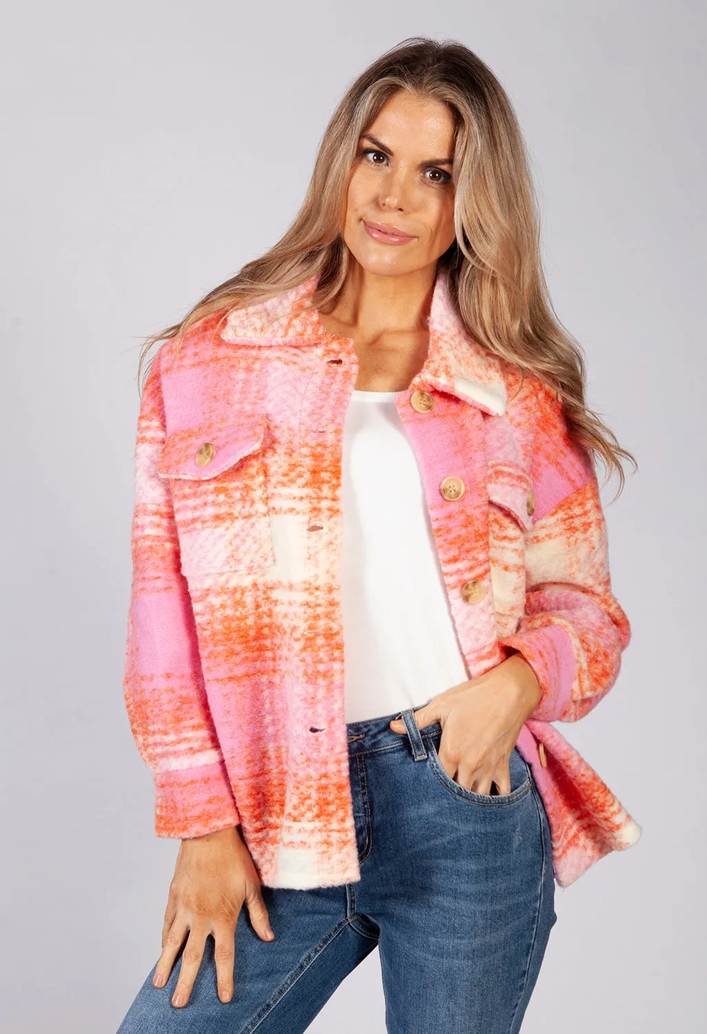 Sunset Orange Wool Jacket