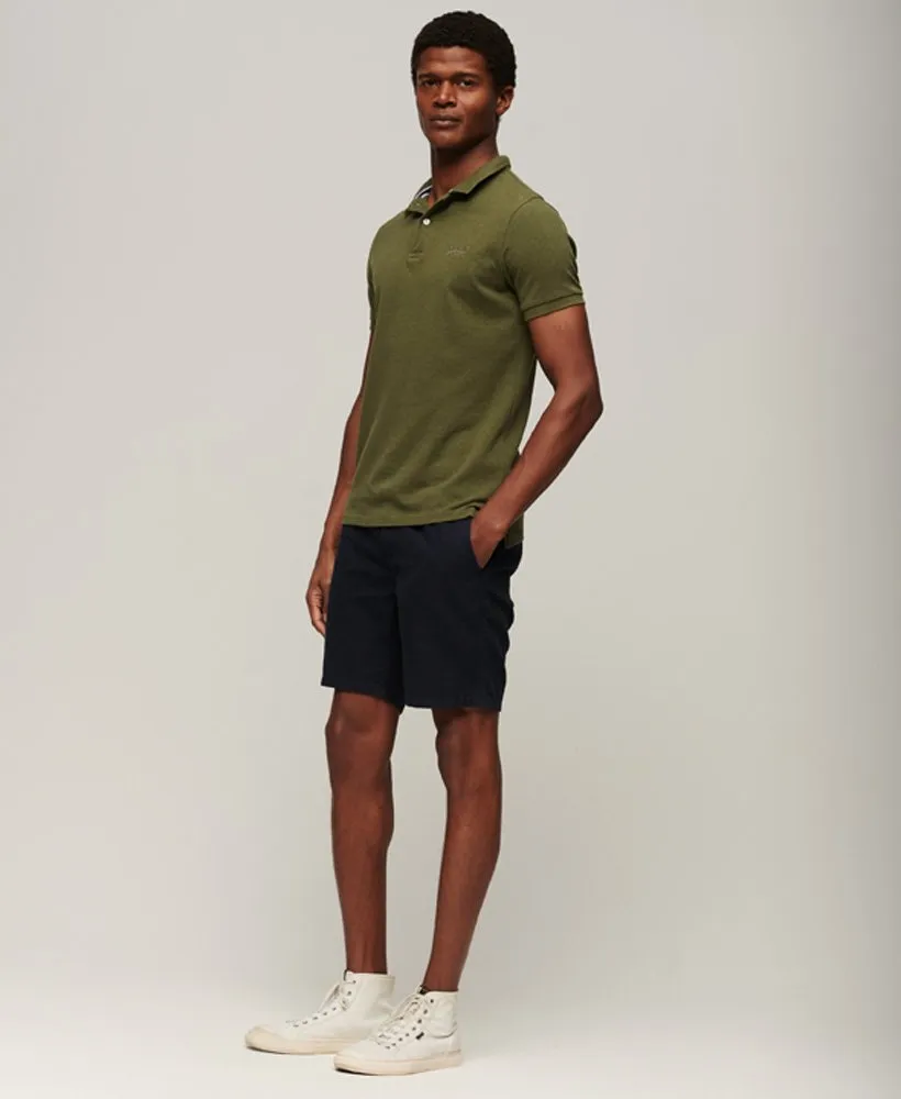 Superdry Organic Cotton Vintage Destroy Polo Shirt - Thrift Olive Marl