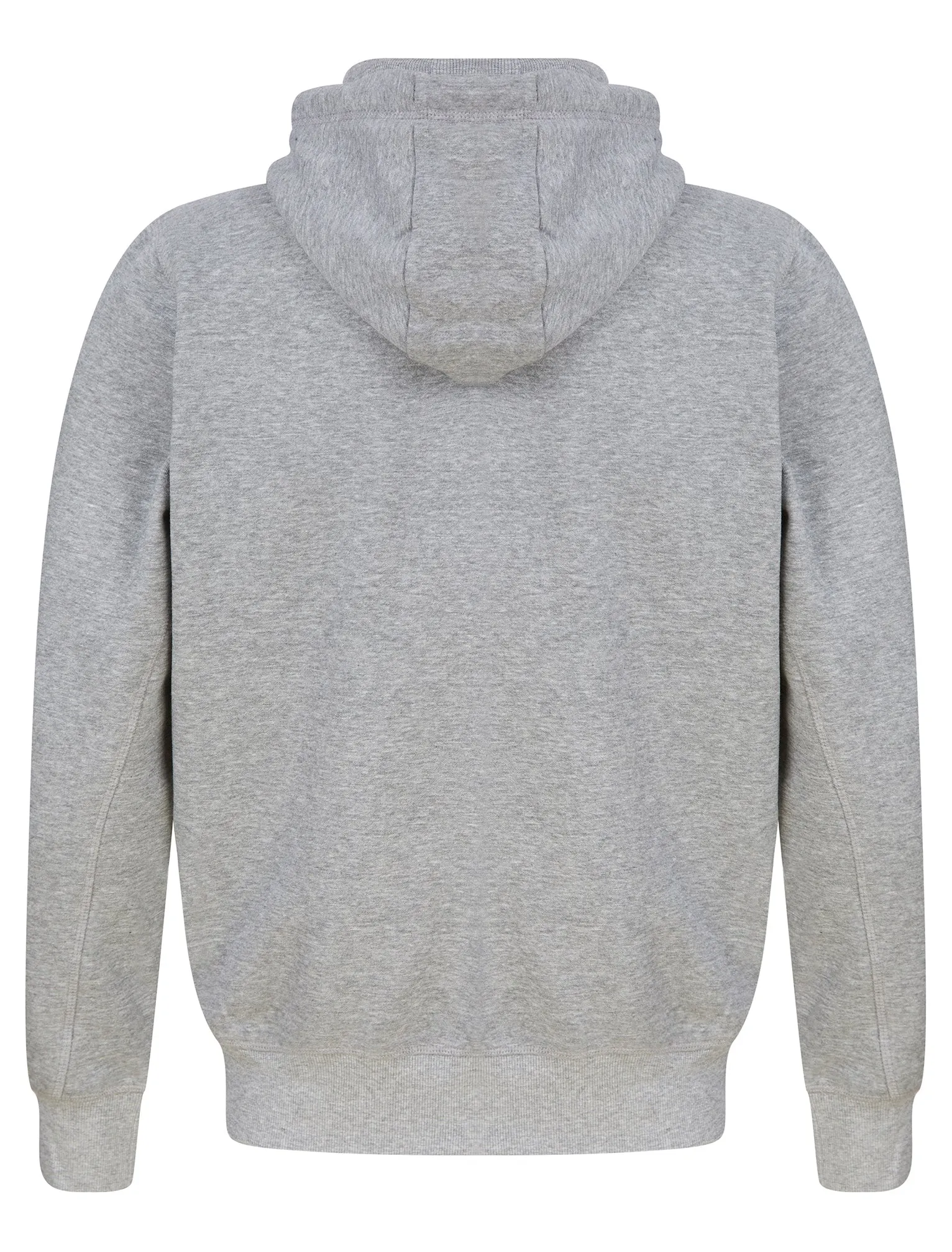 Sword Motif Brushback Fleece Pullover Hoodie in Light Grey Marl - Tokyo Laundry