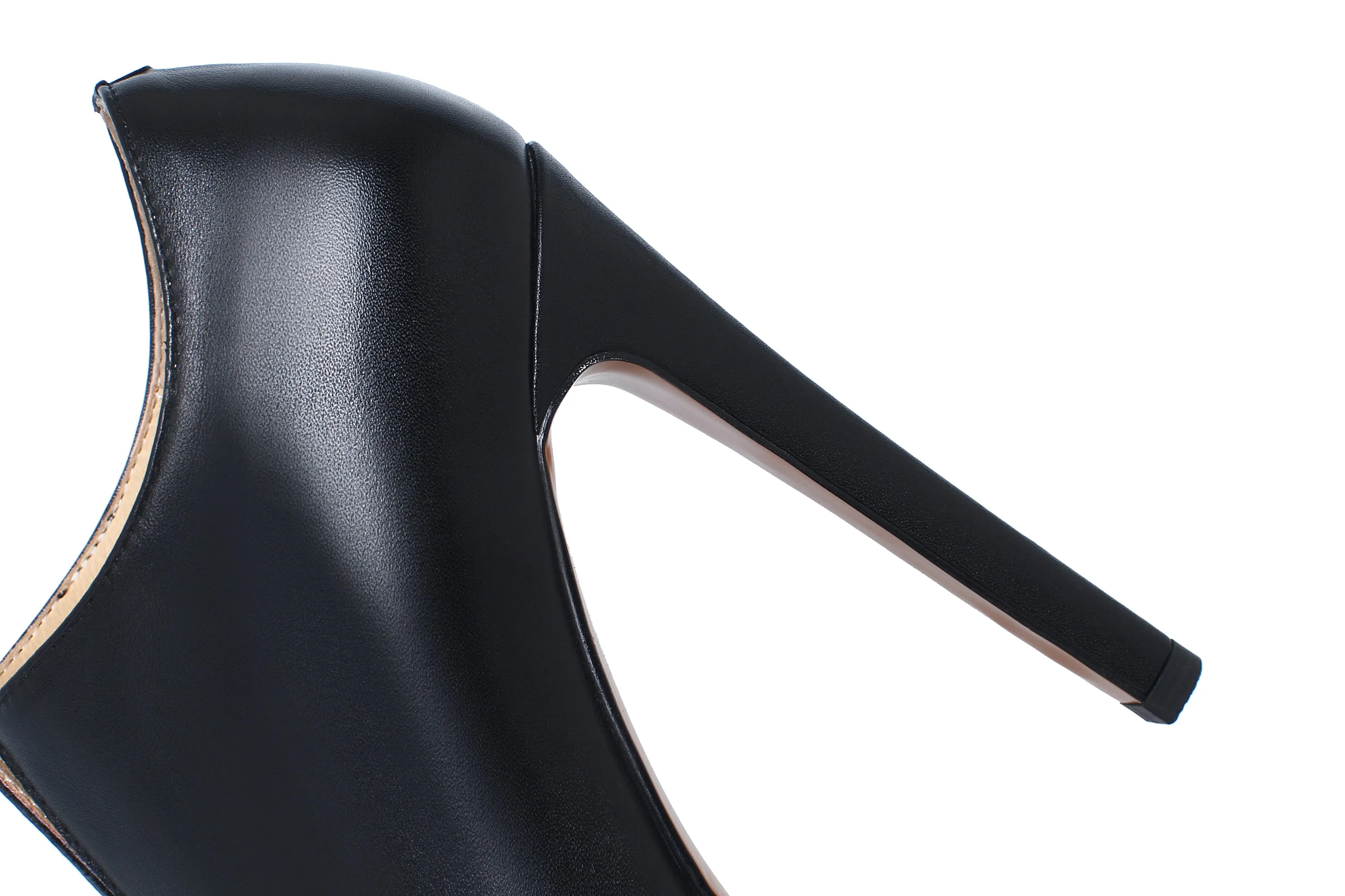 TinaCus Women's Genuine Leather Handmade V-Shaped Pointy Toe Sexy Stiletto Heel Pumps with Platform