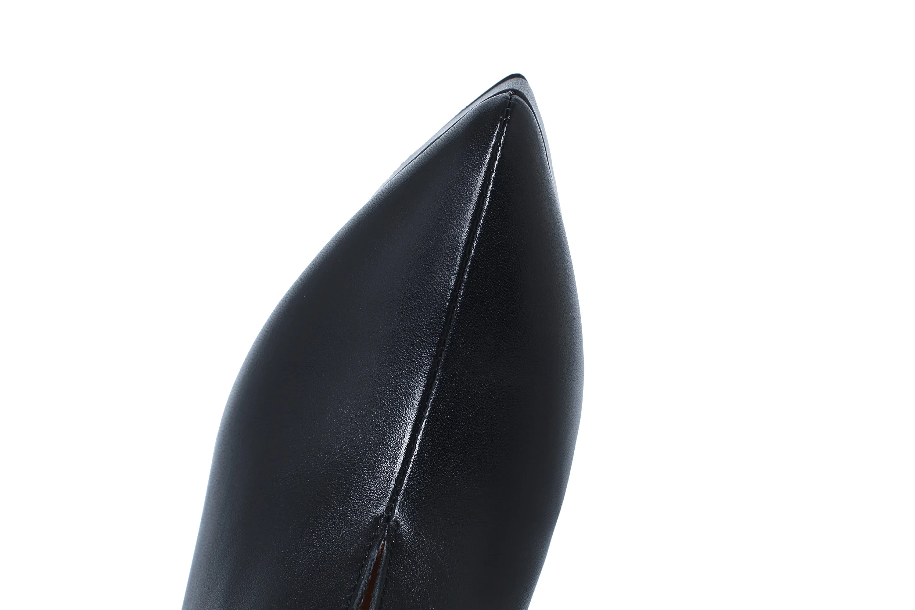 TinaCus Women's Genuine Leather Handmade V-Shaped Pointy Toe Sexy Stiletto Heel Pumps with Platform