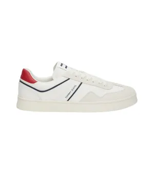 Tommy Hilfiger Wit Retro Suède Sneaker Met Cupsole
