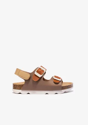 Unisex Brown Multicolour Bio Sandals