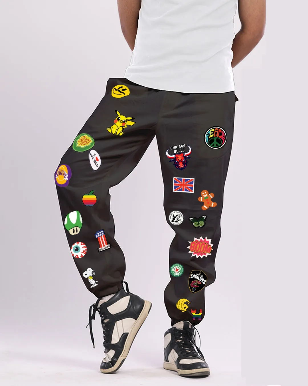 Urban Funky: Men's Stylish Black Cargo Adjustable Pants