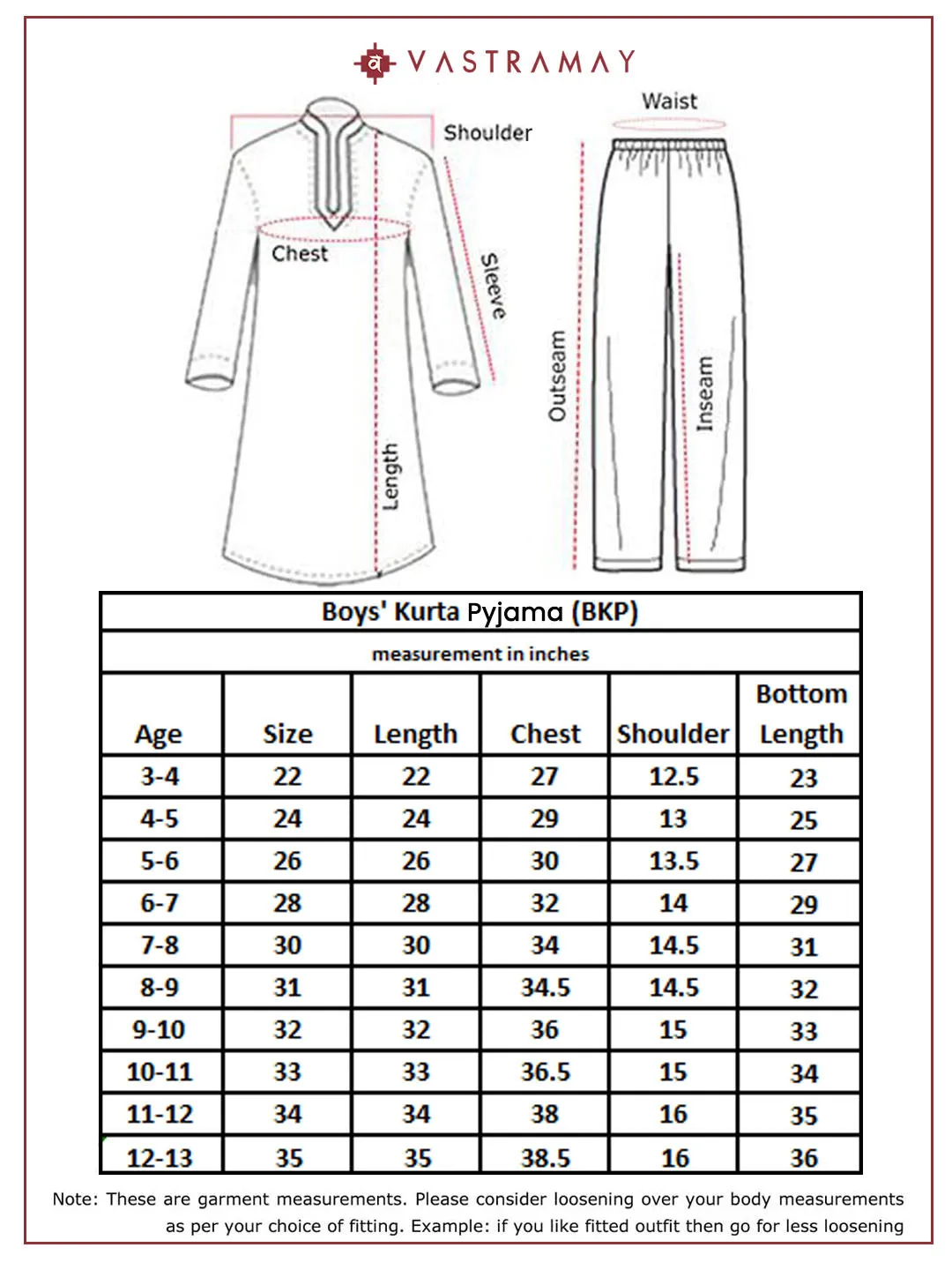 VASTRAMAY Boys Mehendi Green Kurta and Pyjama Set