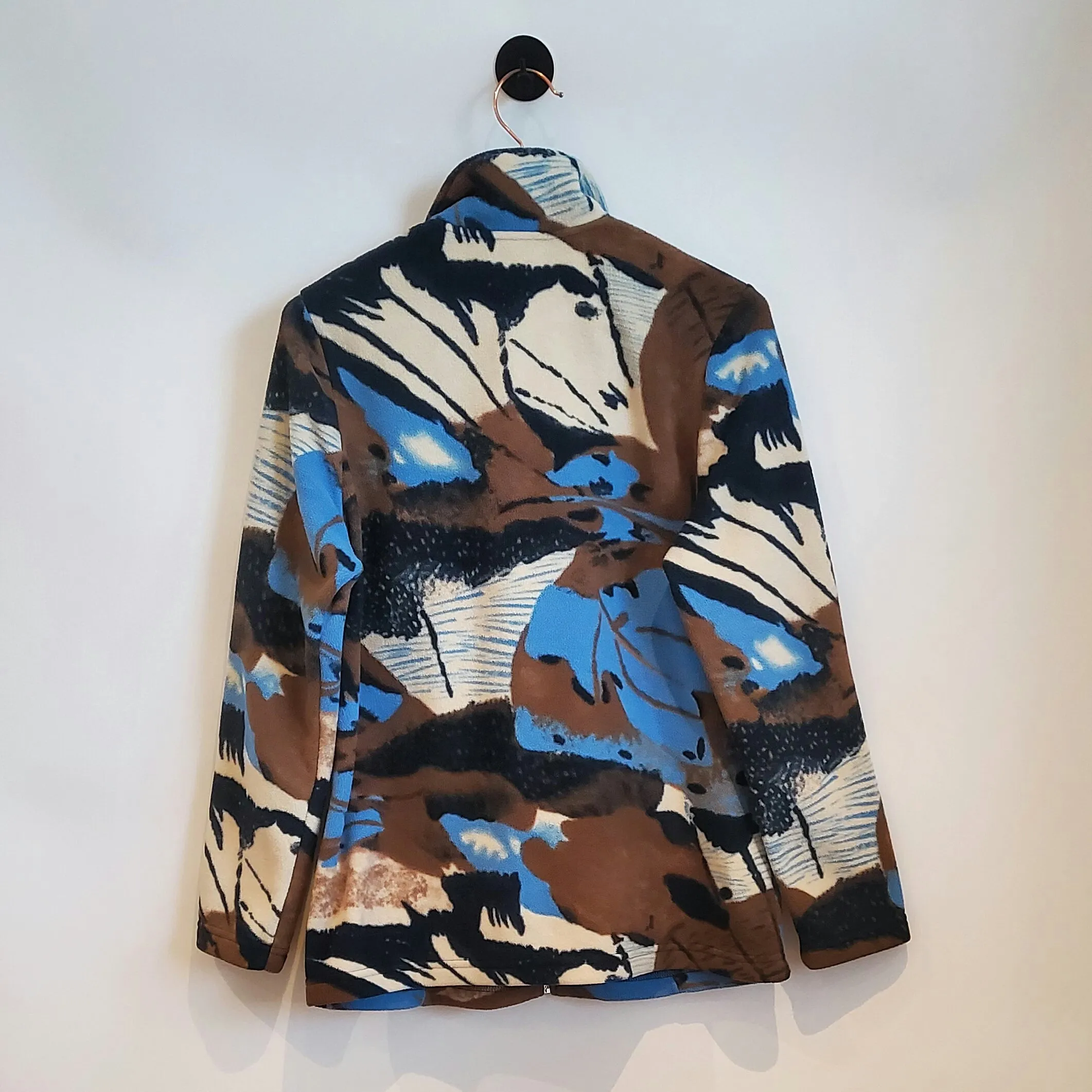 Vintage 90s Funky Pattern Zip Front Fleece | Size 12
