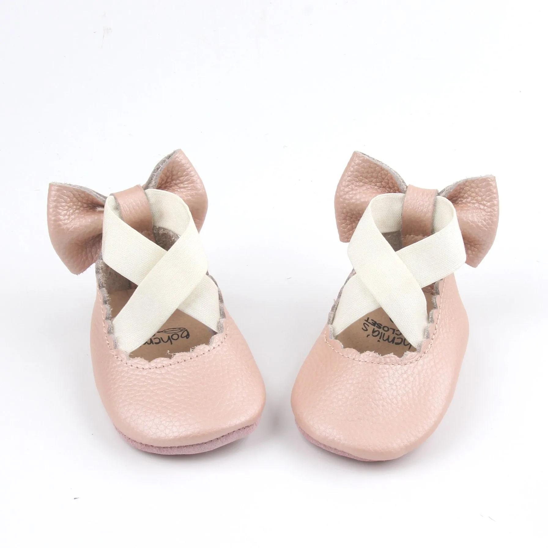 'Vintage Pink' Prima Ballerina - Soft Sole Baby Shoes
