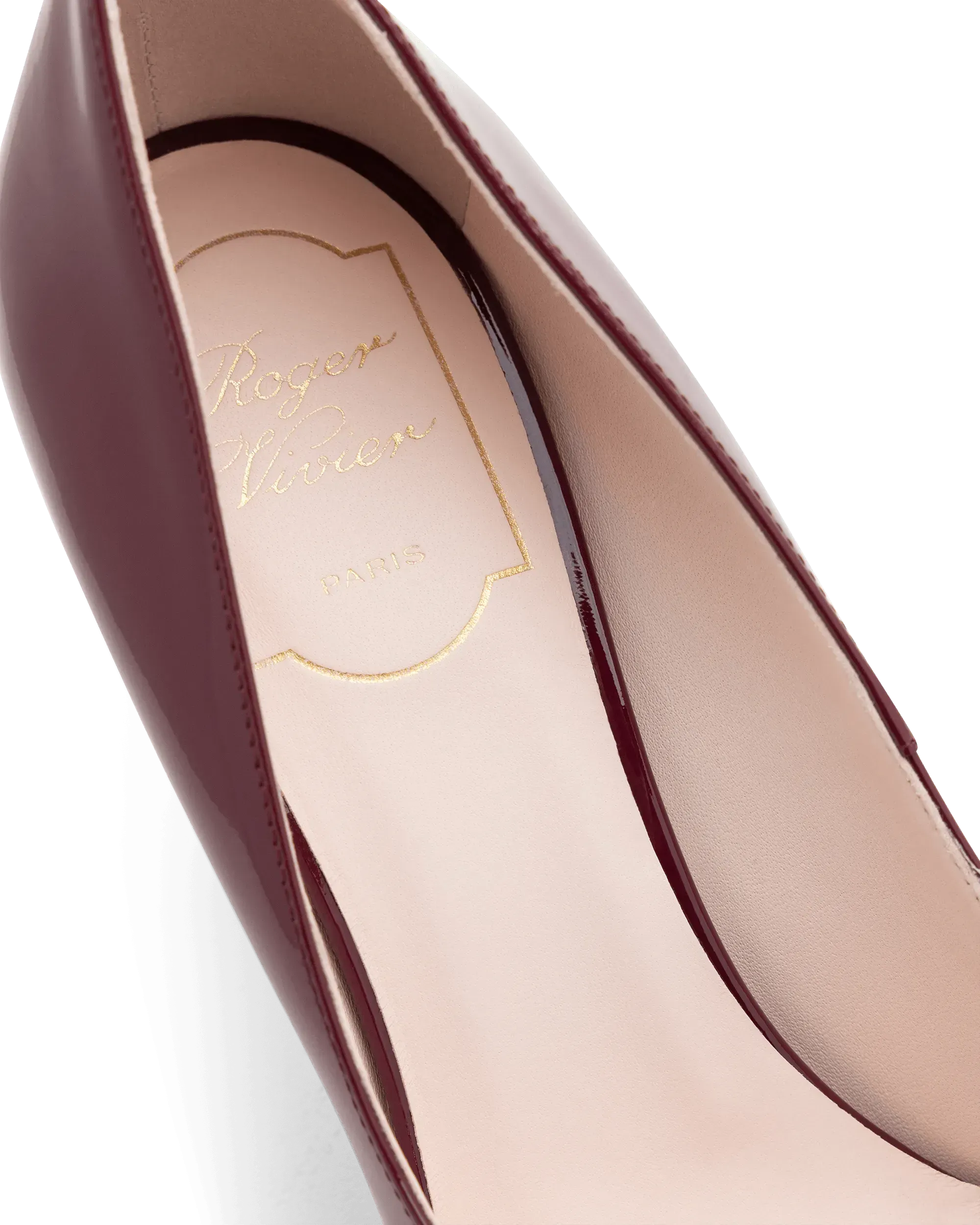 Viv' Choc Patent Leather Buckle Pumps