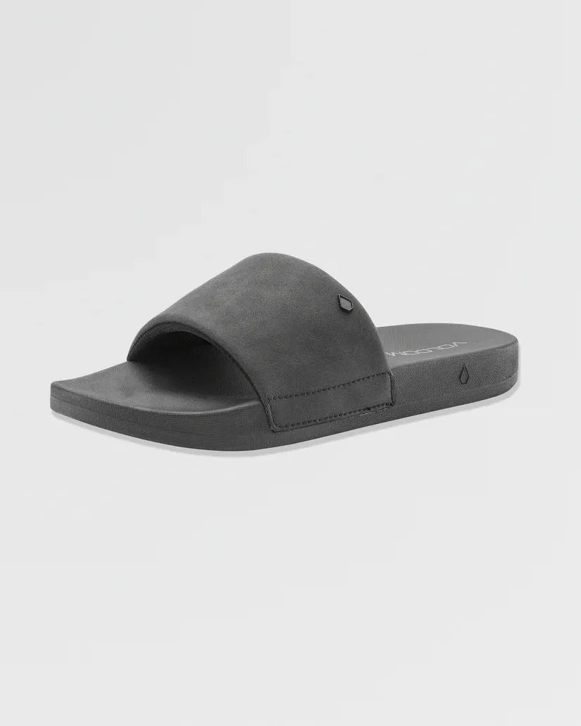 Volcom Women's Volcation Slide Sandals Black Out W0812505_BKO