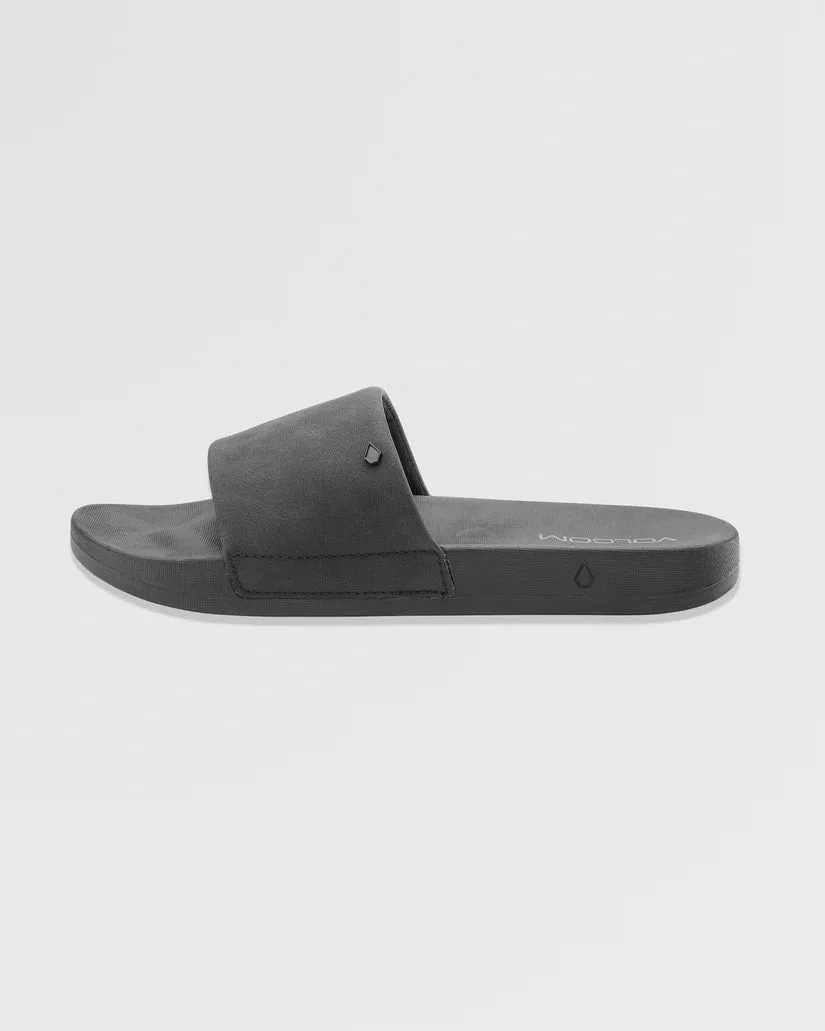 Volcom Women's Volcation Slide Sandals Black Out W0812505_BKO