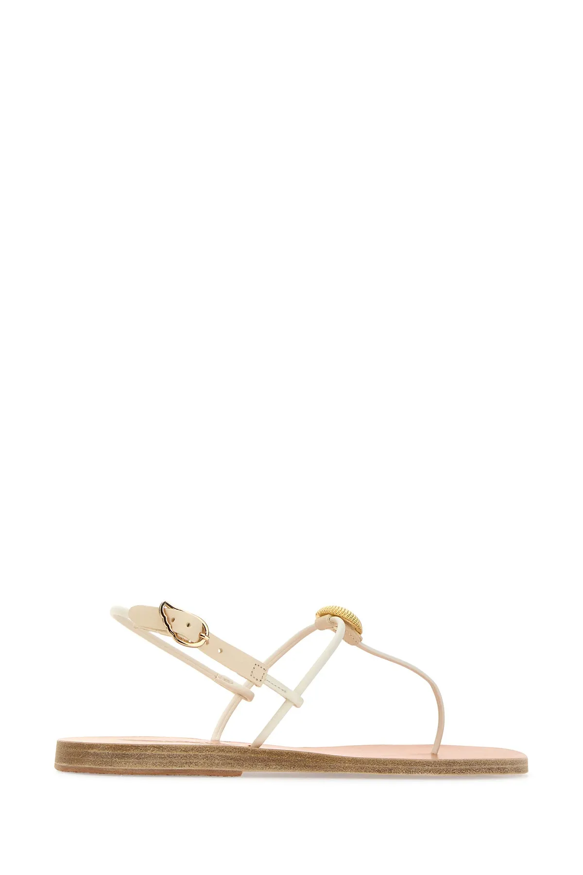 White leather Dimitra thong sandals