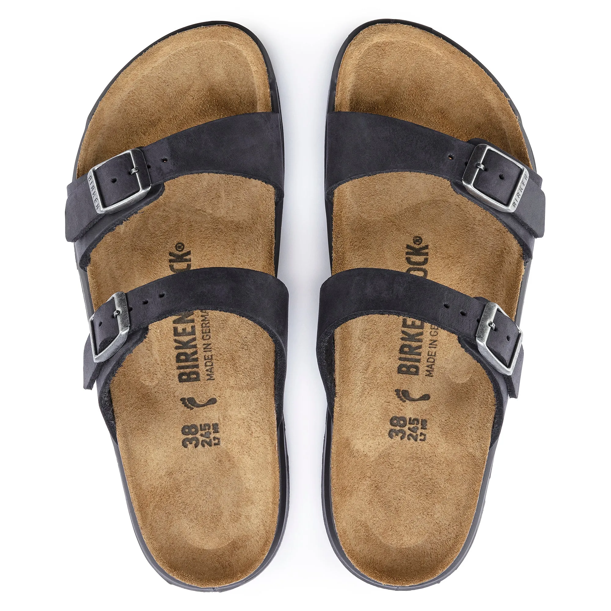 Women's Birkenstock Sierra Oiled Leather Color: Black (MEDIUM/NARROW WIDTH)