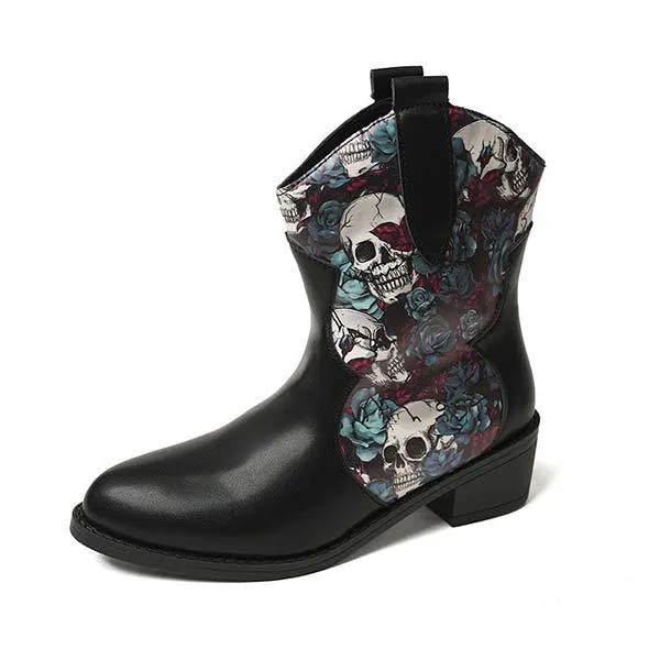 Women's Block Heel Western Cowboy Riding Boots 50785688C