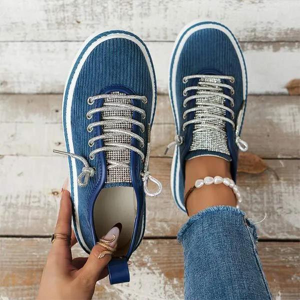 Women's Thick Sole Lace-up Single Shoes 23850276C