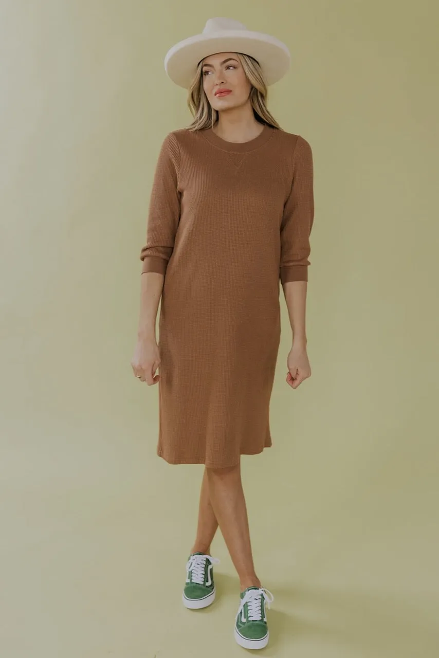 Wynonna Waffle Knit  MOM Dress